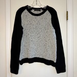 rag & bone Charcoal and Black Crew Neck Sweater